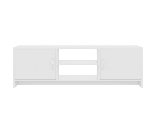 Mueble TV madera contrachapada blanco brillante 120x30x37,5cm