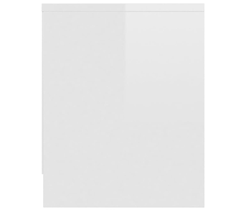 Mueble TV madera contrachapada blanco brillante 120x30x37,5cm