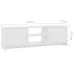 Mueble TV madera contrachapada blanco brillante 120x30x37,5cm