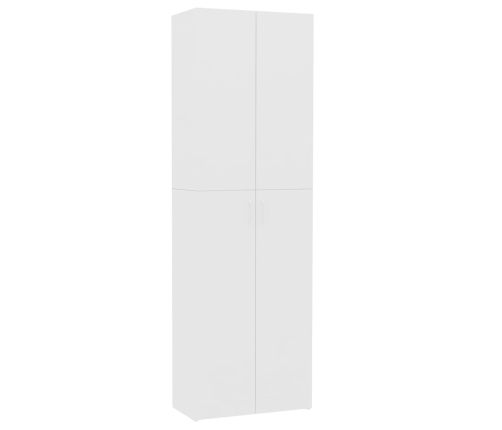 Armario de oficina de madera contrachapada blanco 60x32x190 cm