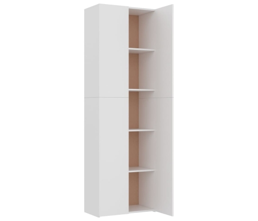 Armario de oficina de madera contrachapada blanco 60x32x190 cm