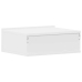 Mesita de noche flotante madera contrachapada blanco 40x30x15cm