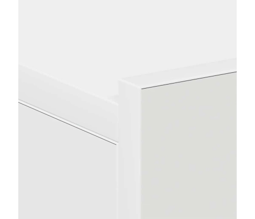 Mesita de noche flotante madera contrachapada blanco 40x30x15cm