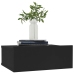 vidaXL Mesita de noche flotante madera contrachapada negro 40x30x15cm