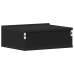 Mesita de noche flotante madera contrachapada negro 40x30x15cm