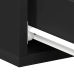 Mesita de noche flotante madera contrachapada negro 40x30x15cm