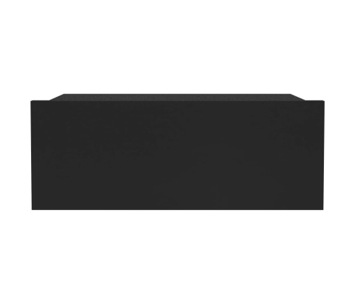 Mesitas de noche flotantes 2 uds contrachapada negro 40x30x15cm