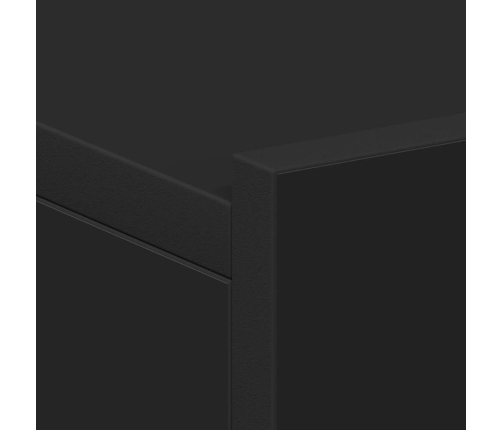 Mesitas de noche flotantes 2 uds contrachapada negro 40x30x15cm