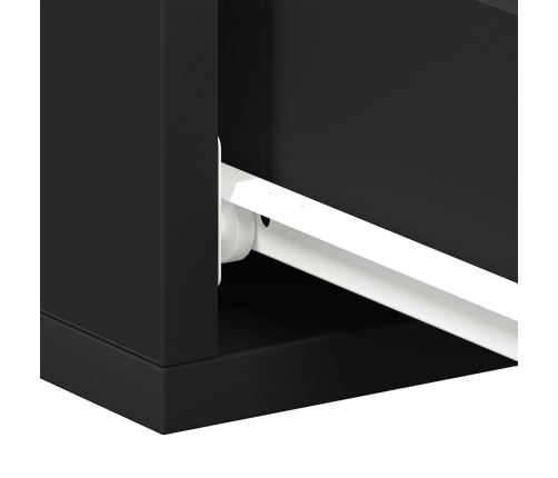 Mesitas de noche flotantes 2 uds contrachapada negro 40x30x15cm