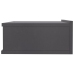 Mesitas de noche flotantes 2 uds contrachapada gris 40x30x15 cm