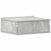 Mesita de noche flotante contrachapada gris hormigón 40x30x15cm