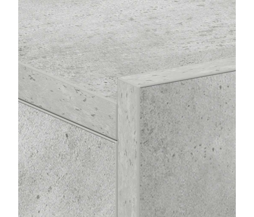 Mesita de noche flotante contrachapada gris hormigón 40x30x15cm