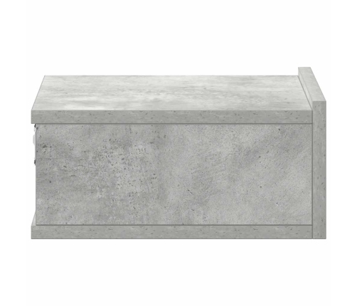 Mesitas de noche flotantes 2 ud madera ingeniería gris hormigón