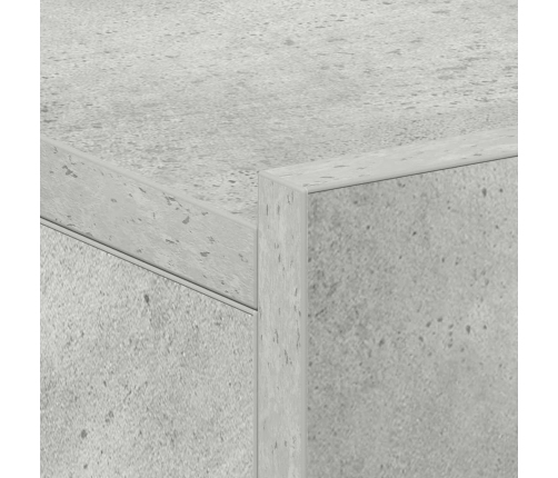 Mesitas de noche flotantes 2 ud madera ingeniería gris hormigón