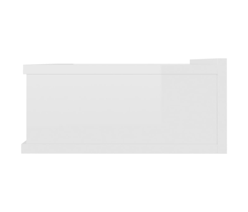 vidaXL Mesitas noche flotante 2 uds contrachapada blanco 40x30x15 cm