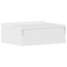 Mesitas noche flotante 2 uds contrachapada blanco 40x30x15 cm