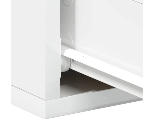 Mesitas noche flotante 2 uds contrachapada blanco 40x30x15 cm
