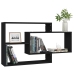 vidaXL Estantes de pared de madera contrachapada negro 104x20x58,5 cm