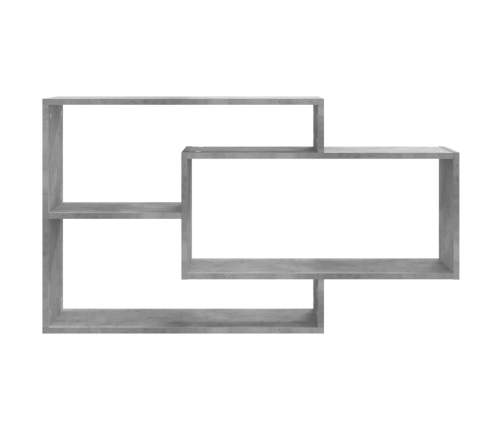 vidaXL Estantes de pared de contrachapada gris hormigón 104x20x58,5 cm