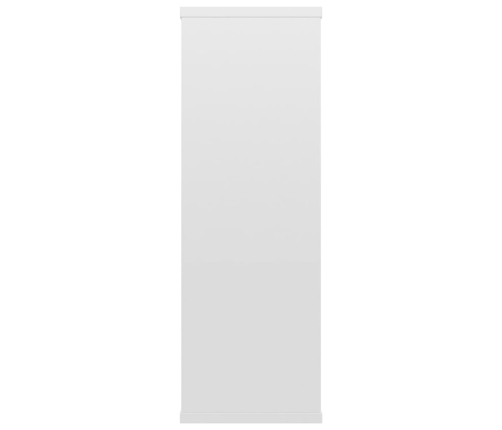 vidaXL Estantes pared madera contrachapada blanco brillo 104x20x58,5cm