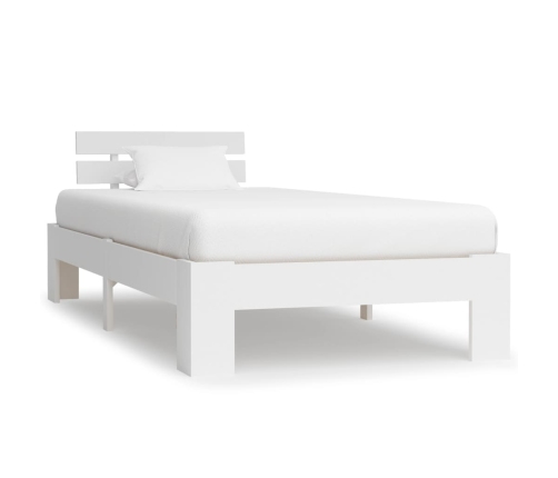 Estructura de cama sin colchón madera de pino blanco 90x200 cm