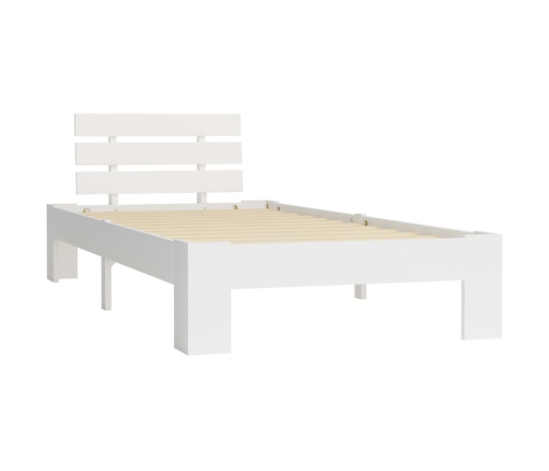 Estructura de cama de madera maciza de pino blanco 100x200 cm