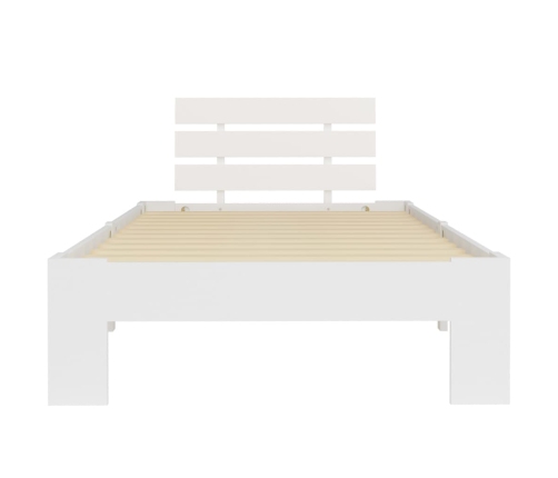 Estructura de cama de madera maciza de pino blanco 100x200 cm