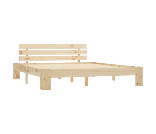 Estructura de cama sin colchón madera maciza de pino 160x200 cm