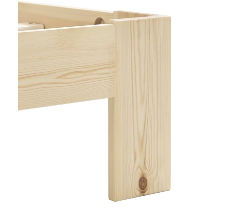 Estructura de cama sin colchón madera maciza de pino 160x200 cm