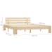 Estructura de cama sin colchón madera maciza de pino 160x200 cm