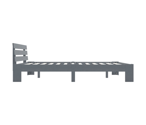 Estructura de cama sin colchón madera de pino gris 160x200 cm
