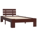 Estructura cama sin colchón madera pino marrón oscuro 90x200 cm