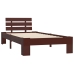 Estructura cama sin colchón madera pino marrón oscuro 100x200cm