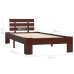 Estructura cama sin colchón madera pino marrón oscuro 100x200cm