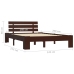 Estructura cama sin colchón madera pino marrón oscuro 140x200cm