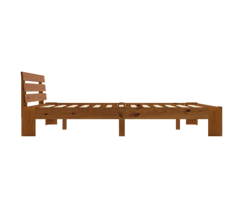 Estructura cama sin colchón madera pino marrón miel 180x200 cm