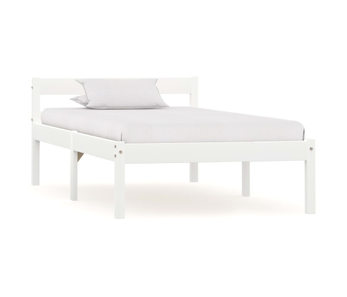 Estructura de cama de madera maciza de pino blanco 90x200 cm