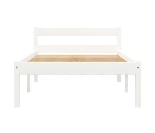 Estructura de cama de madera maciza de pino blanco 90x200 cm