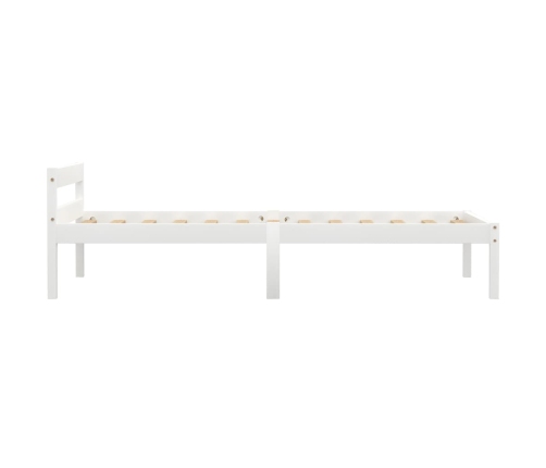 Estructura de cama de madera maciza de pino blanco 90x200 cm