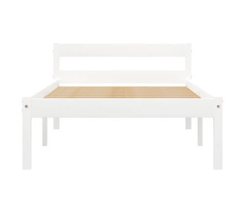 Estructura de cama sin colchón madera de pino blanco 100x200 cm