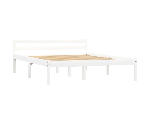 vidaXL Estructura de cama de madera maciza de pino blanco 120x200 cm