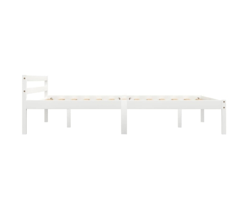 vidaXL Estructura de cama de madera maciza de pino blanco 120x200 cm