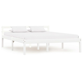 Estructura de cama sin colchón madera de pino blanco 140x200 cm