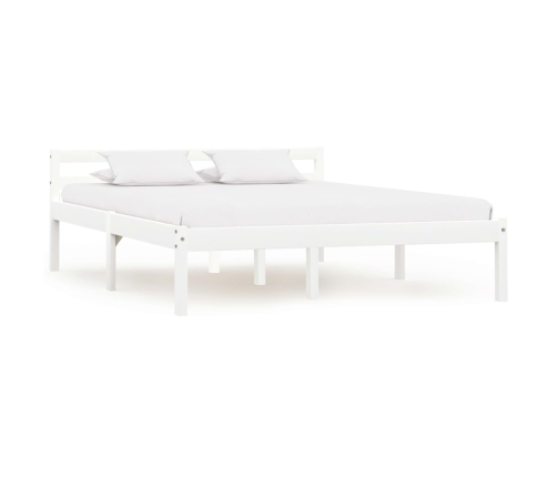 vidaXL Estructura de cama de madera maciza de pino blanco 140x200 cm