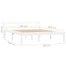 vidaXL Estructura de cama de madera maciza de pino blanco 140x200 cm