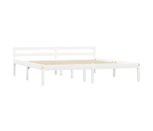 Estructura de cama sin colchón madera de pino blanco 160x200 cm