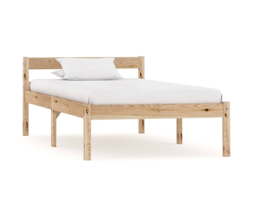 Estructura de cama sin colchón madera maciza de pino 90x200 cm