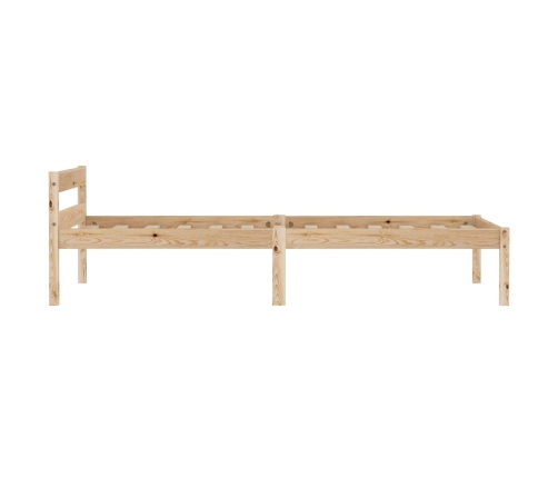 Estructura de cama sin colchón madera maciza de pino 90x200 cm