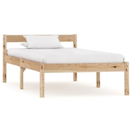 Estructura de cama sin colchón madera maciza de pino 100x200 cm