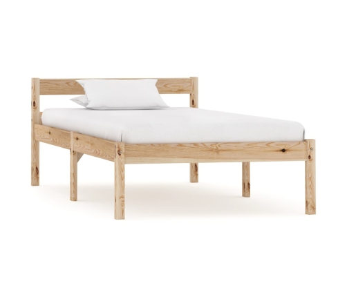 Estructura de cama sin colchón madera maciza de pino 100x200 cm